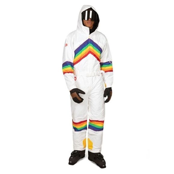 🌈 Tipsy Elves Men’s Sunrise Shredder Ski Suit NEW - Picture 1 of 14